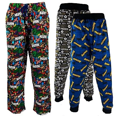 Buy Mens Superhero Pyjama Bottoms Lounge Wear Elasticated Waist Marvel Star Wars  • 13.29£