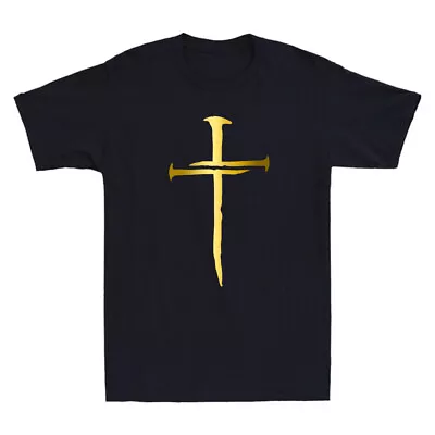 Buy Christianity Jesus Christ Cross Shirt Religious Faith Slogan Gift Men's T-shirt • 12.99£