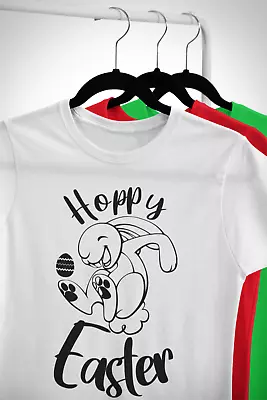 Buy Hoppy Easter Bunny T-Shirt Kids Childrens Cute Cool Novelty Happy Gift Egg Tee. • 7.99£