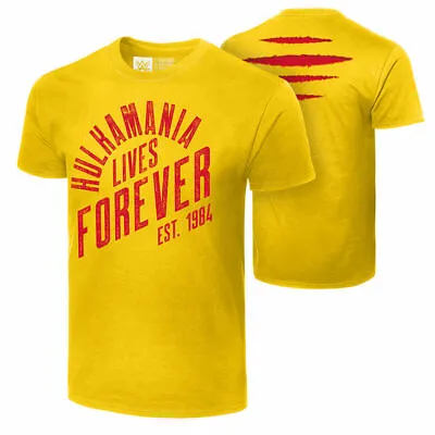 Buy Wwe Hulk Hogan “hulkamania Lives Forever” Official T-shirt All Sizes New • 24.99£