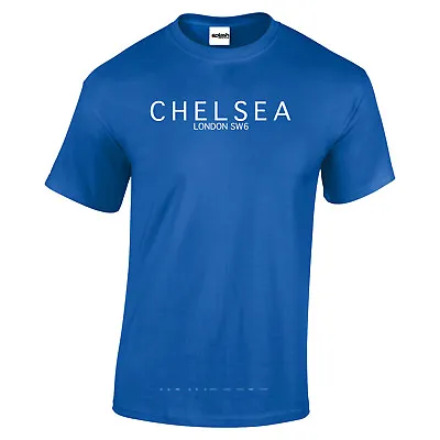 Buy Chelsea London SW6 Royal Blue Or Black T Shirt Football Fan Gift Size To 3XL • 10.97£