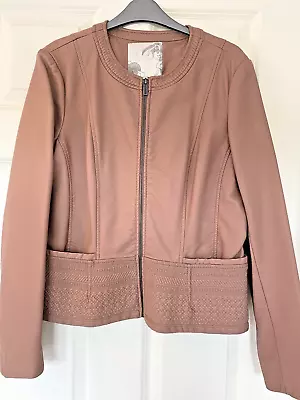 Buy RJR John Rocha Woman's Faux Leather Pink Jacket, Size 12, Worn Once • 9.99£