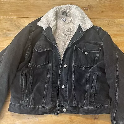 Buy Topshop Fur Denim Jacket Black • 23£