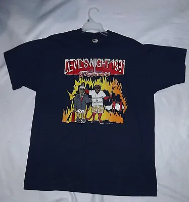 Buy Devil's Night Detroit 1991  Mayor Coleman Young    T-Shirt RARE • 394.68£