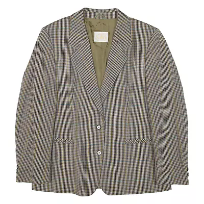 Buy SALKO Womens Blazer Jacket Grey Wool Check L • 35.99£