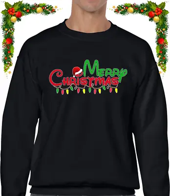 Buy Merry Christmas Lights Christmas Jumper Funny Festive Design Sweater Fun • 13.99£