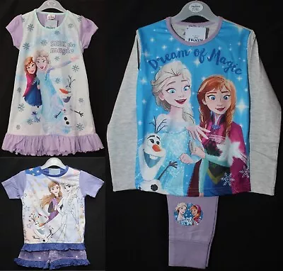 Buy Girl's FROZEN Character Pyjamas/PJs & Nightie/Nightdress Bundle Size 9-10 Years • 18.99£