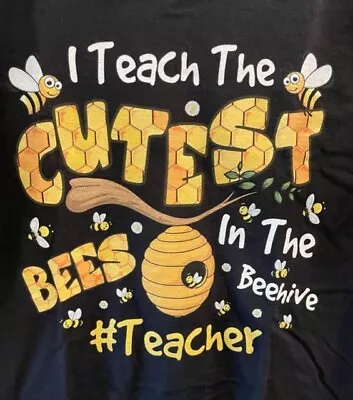Buy Teacher T-shirt, Bee Hive Theme Adult Size Small • 14.47£