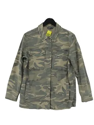 Buy Topshop Women's Jacket UK 10 Green Camo Cotton With Polyester Overcoat • 10.20£