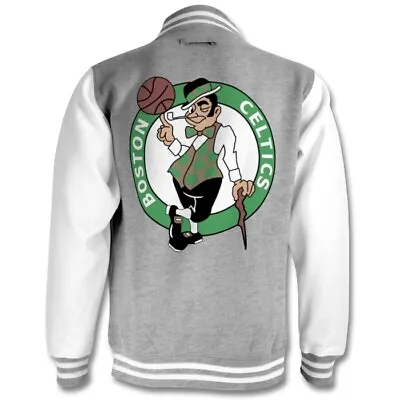 Buy Boston Celtics Retro Varsity Jacket Bomber Letterman Basketball • 48.99£