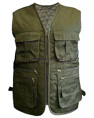 Buy 681 Mens Waistcoat Thermal LINED Quilted Thick Multi Pockets Fishing Hunting • 12.99£