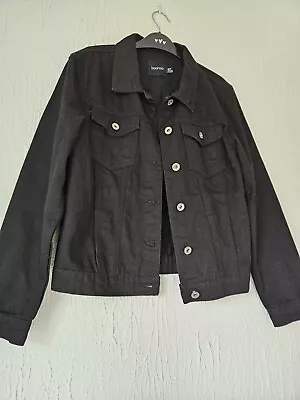 Buy Boohoo, Ladies, Black Denim Jacket. New. Biker  • 8.85£