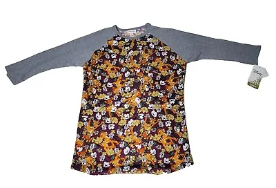 Buy LuLaRoe Disney Womens Long Sleeve Shirt Sz XS Randy Bambi Floral Gray UNICORN • 16.85£