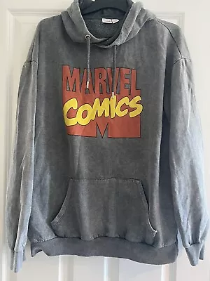 Buy Grey Marvel Comics Hoodie. Size Large. Vintage Style. Autumn Winter Fall • 13£
