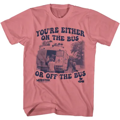 Buy Woodstock 1969 On The Bus Or Off Men's T Shirt Rock & Soul Music Merch • 40.37£