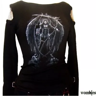 Buy Spiral Death Angel Black Women's Top Small New • 19.50£