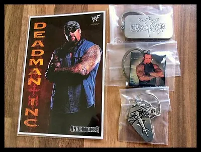 Buy WWE WWF The Undertaker Vintage (2000) Postcard And Keyrings Official Merch • 30.84£