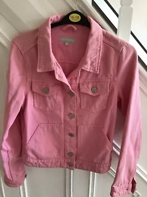 Buy Womens Denim Jacket Jean Jackets Ladies Pink Size 10 Redherring • 5£