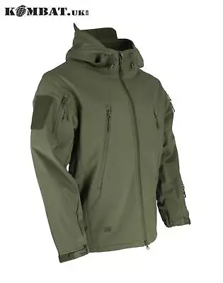 Buy Kombat PATRIOT Tactical Soft Shell Jacket Military Army Style Olive Green Medium • 46.95£