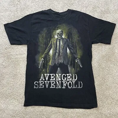 Buy Avenged Sevenfold T Shirt Size Small 2007 Black Skull Grunge Band Tee Goth Metal • 18.99£