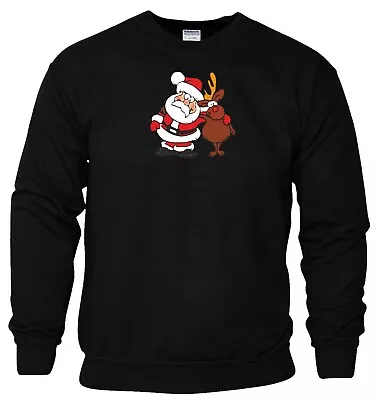 Buy Santa Claus Rudolph Sweatshirt Red Nose Reindeer Christmas Gift Men Jumper Top • 15.99£