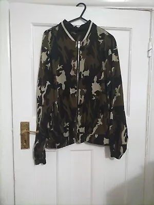Buy Ladies Primark Size 18 Camouflage Zip Through • 4.05£