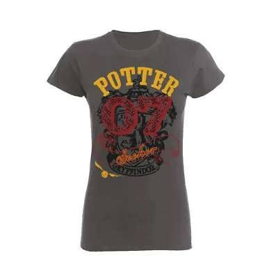 Buy HARRY POTTER - POTTER SEEKER GREY T-Shirt, Girlie  Womens: 12 • 9.27£