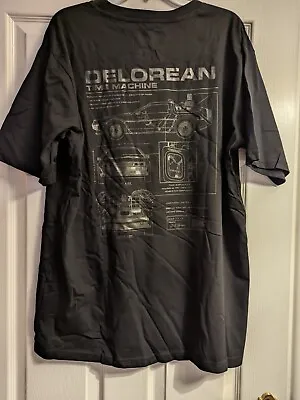 Buy Back To The Future Delorean Black T-Shirt Size L Large • 12£