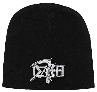 Buy Death Logo Black Beanie Hat NEW OFFICIAL • 17.99£