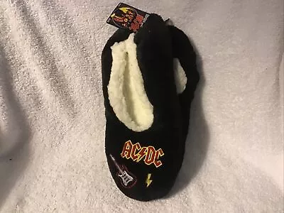 Buy AC/DC GUITAR FUZZY BABBA SLIPPER SOCKS.. SIZE M/L (7 1/2-9) NEW WITH TAGS Band • 4.73£