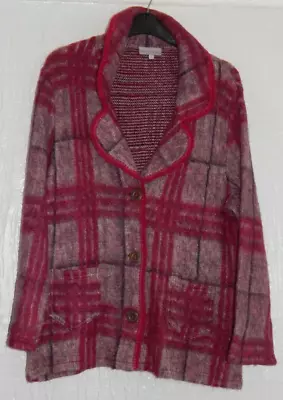Buy Women's Size L Per Una Mohair Mix Woolly Look Check Short Jacket Vgc • 25£