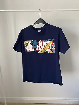 Buy Marvel Avengers Logo Navy T-shirt | SIZE M | USED • 5£