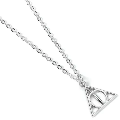 Buy Official Harry Potter Deathly Hallows Silver Plated Necklace Jewelry Bnwt • 11.95£