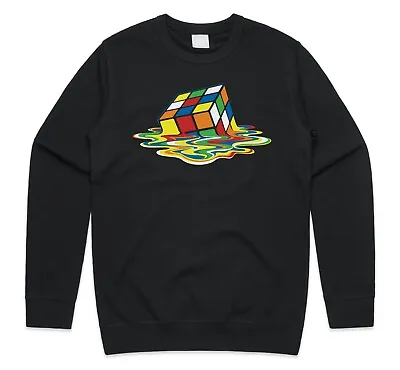 Buy Melting Rubik's Cube Jumper Sweatshirt Funny Nerdy Geek Gift Big Bang Theory • 23.99£