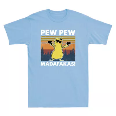 Buy Chicken Pew Pew Madafakas Shirts Funny Chicken Gangster Vintage Men's T-Shirt • 14.99£