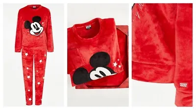 Buy Disney Womens Pyjamas, Fleece Loungewear And Fluffy MICKEY MOUSE Gift Set • 21.99£