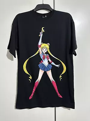 Buy Bershka/Sailor Moon Unisex Black Anime T-Shirt . Size: XS • 15£