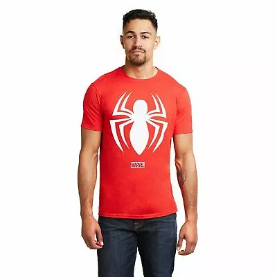 Buy Official Marvel Mens Spiderman Logo T-Shirt Red S - XXL • 13.99£