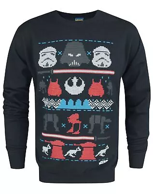 Buy Star Wars Blue Christmas Jumper (Mens) • 21.99£
