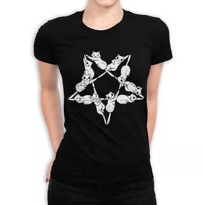 Buy Cats Pentagram Funny Women's T-Shirt • 16.01£