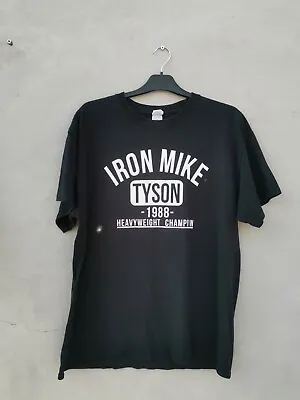 Buy Mike Tyson 1988 Text HEAVYWEIGHT Gilden T Shirt Large Used, Good Condition.  • 10£