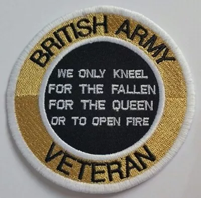 Buy Remembrance Embroidery Patches Biker  Military Reasons To Kneel |  214 • 5.75£