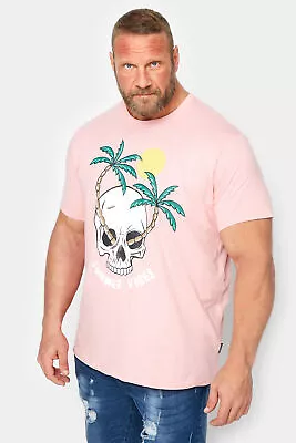 Buy BadRhino Big & Tall Summer Vibes Skeleton Print T-Shirt • 19.99£
