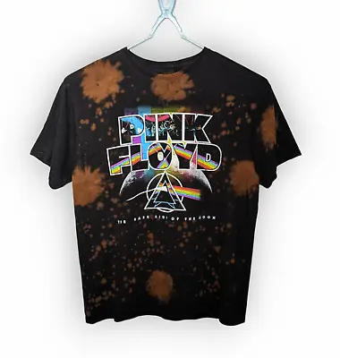 Buy Pink Floyd Tie Dye Brown Black Dark Side Of The Moon T Shirt Size L VGC Unisex • 19.99£
