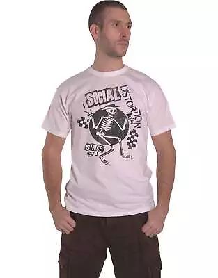 Buy Social Distortion T Shirt Speakeasy Checkerboard Band Logo New Official White • 16.95£