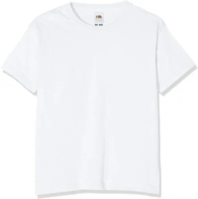 Buy Back To School PE Fruit Of The Loom Kids Plain Unisex Cotton Tee T-Shirt LoT • 6.95£