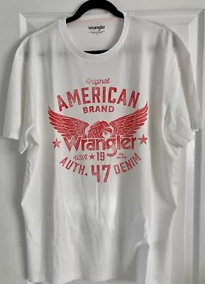 Buy Wrangler - Iconic Retro American Eagle Crew Neck T-Shirt  (Large) -BNWoT • 6.95£