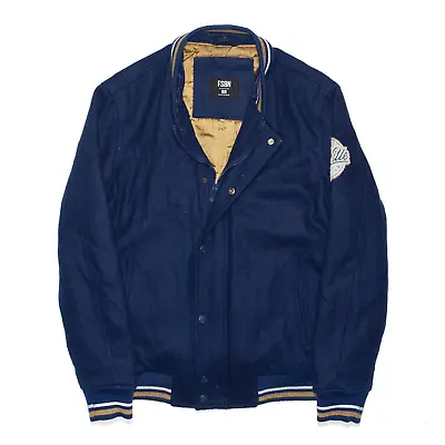 Buy FSBN Mens York Ville Blue Varsity Jacket S • 19.99£