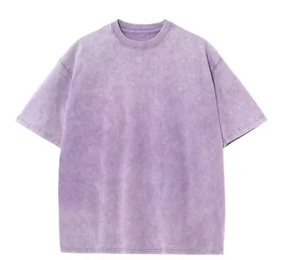 Buy Brand New Purple Vintage Acid Wash Heavy Combed Cotton 230GSM T-Shirt Size Small • 15£