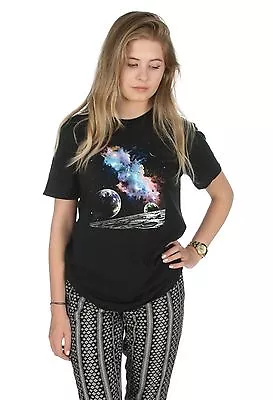 Buy Retro Space Galaxy T-shirt Top Fashion Slogan Tumblr Grunge Alien Moon Vintage • 11.99£